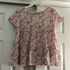 Pink Lily babydoll blouse size small!